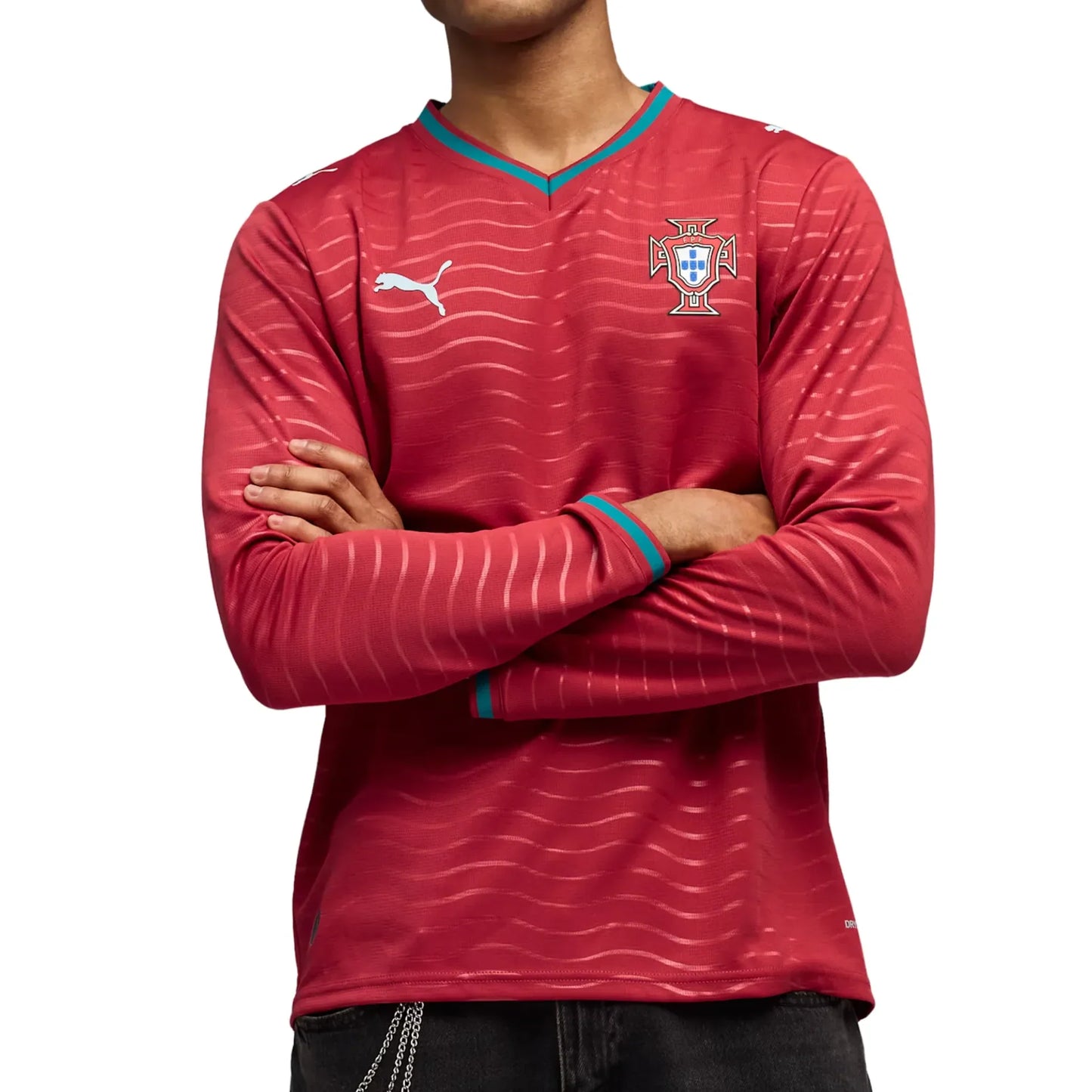 Camisa Portugal I 2026 Manga Longa Torcedor