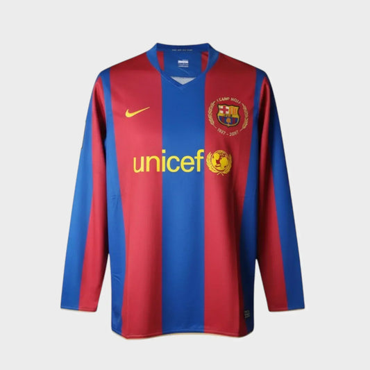 Camisa Barcelona 2007/08 I Manga Longa