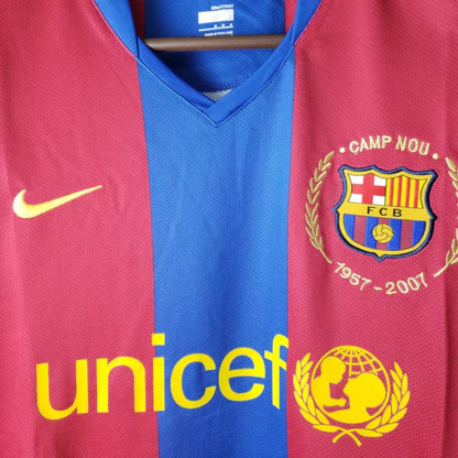 Camisa Barcelona 2007/08 I Manga Longa